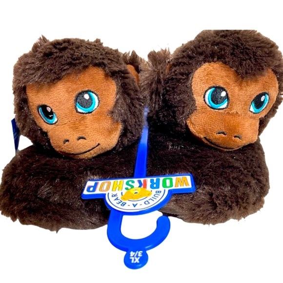 NWT Build A Bear Boys Monkey Slippers With Gripper Soles - Picture 14 of 14